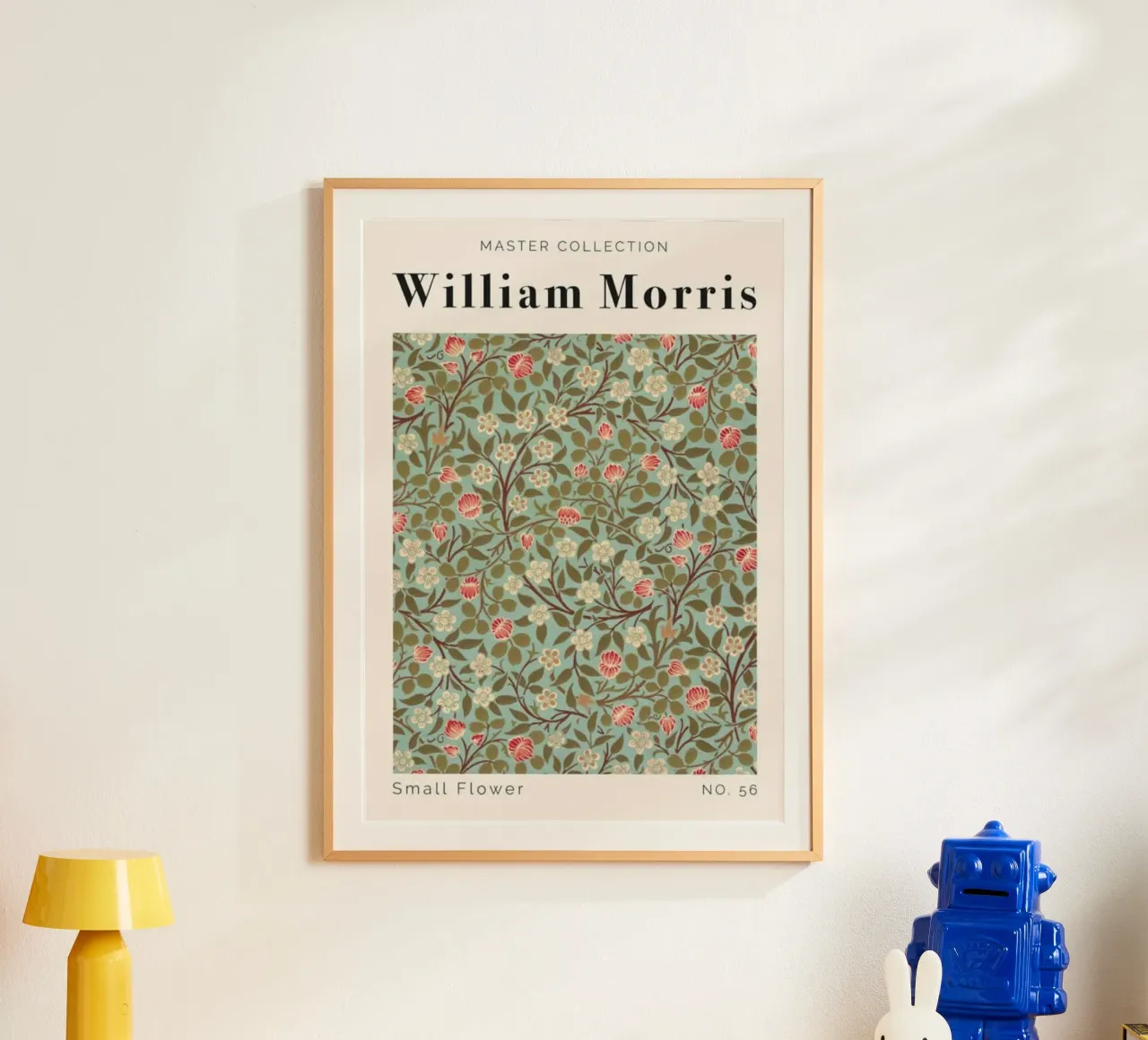 piccolo fiore motivo naturale poster con telaio in alluminio da komo store