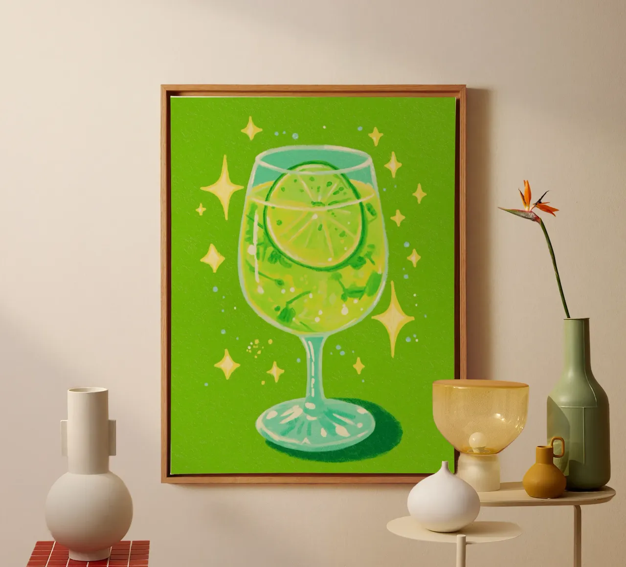 Fresh Lemonade canvas with Floater frame by Art Center