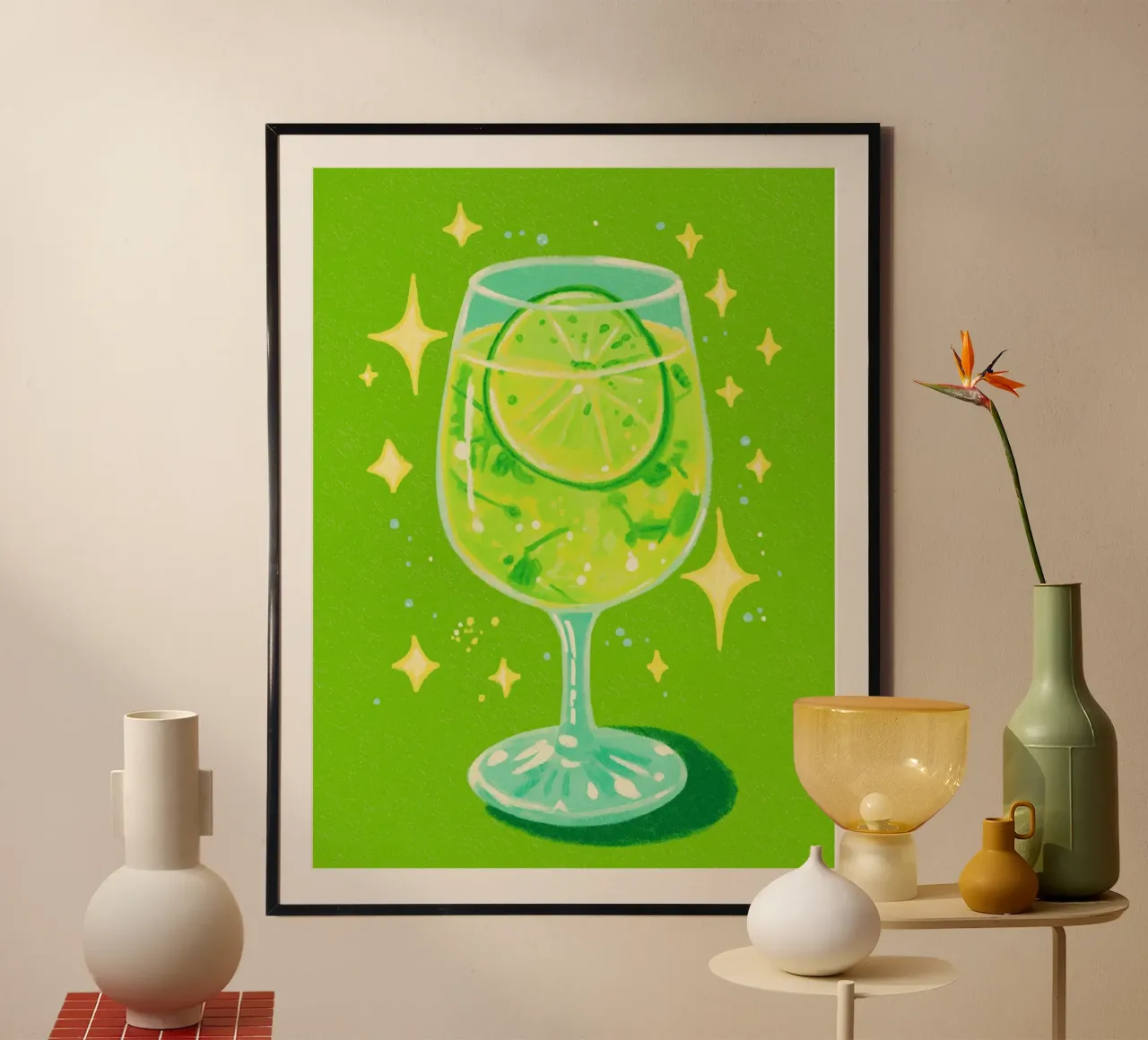 Limonata fresca poster con telaio in plastica da Art Center