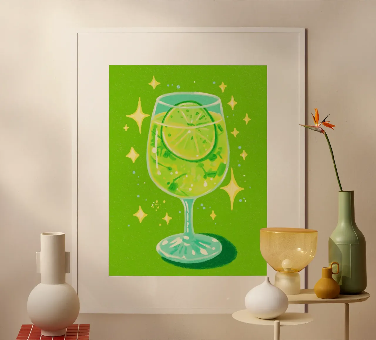 Limonata fresca poster con telaio in plastica da Art Center