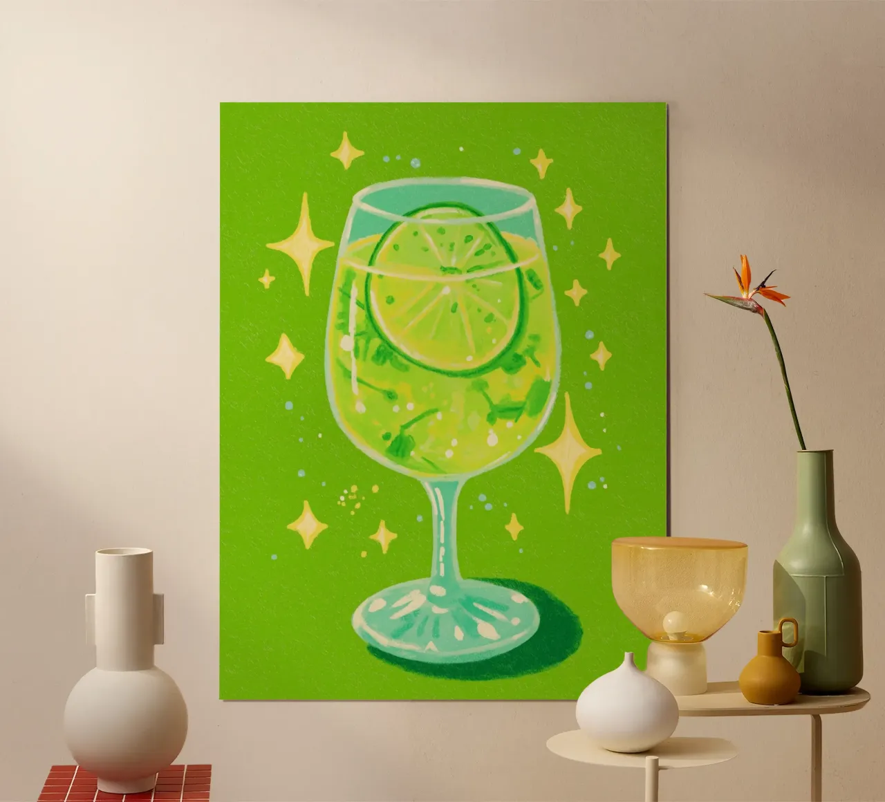 Limonata fresca poster con telaio in plastica da Art Center