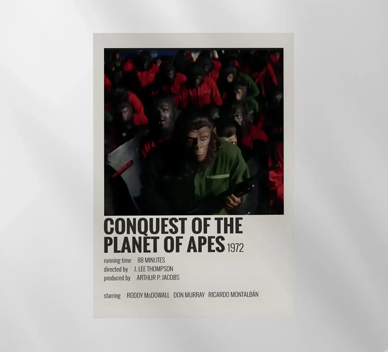CONQUEST OF THE PLANET OF APES 1972 pellicola backlit da MVFminimalist
