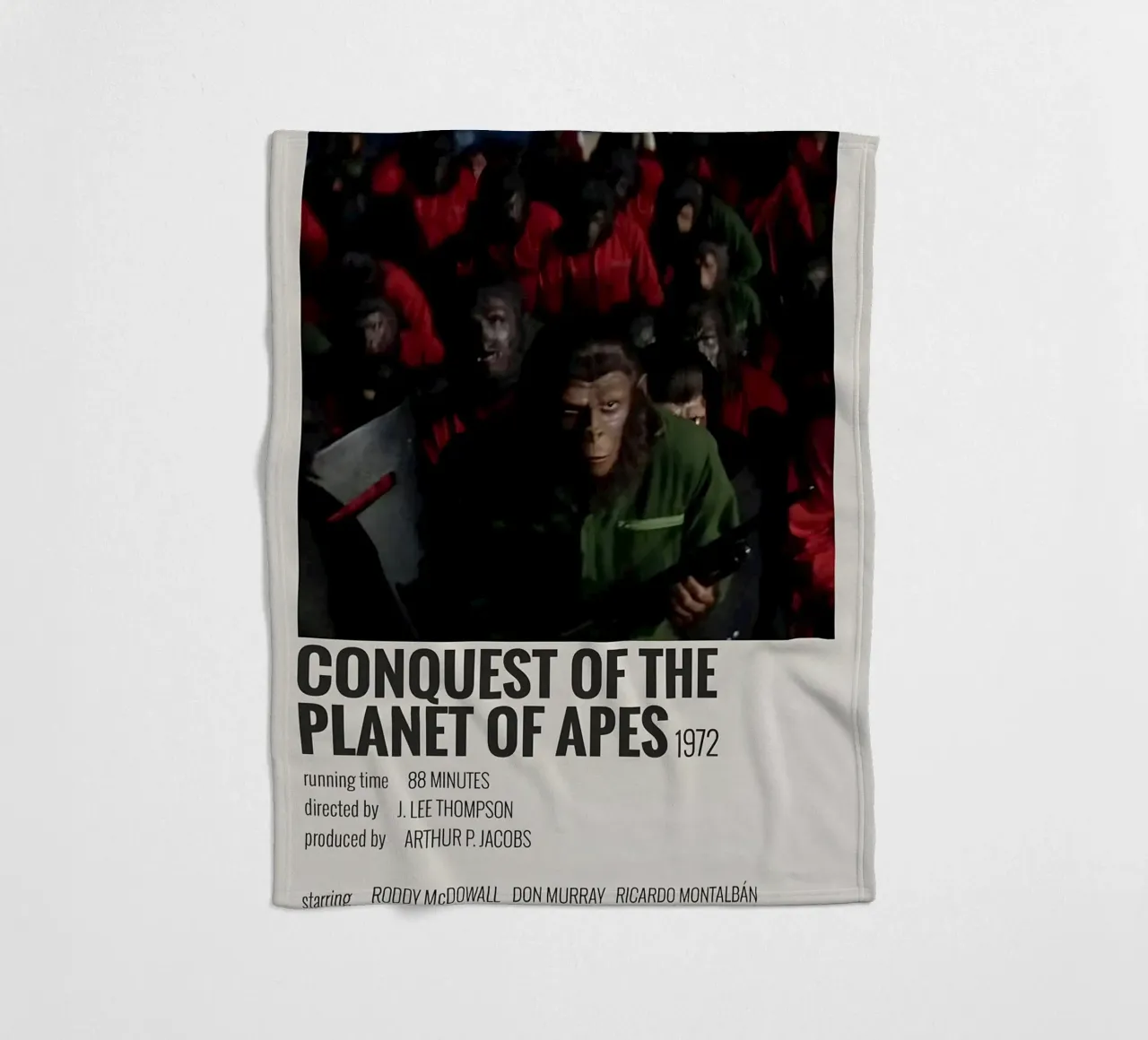 CONQUEST OF THE PLANET OF APES 1972 coperta in pile da MVFminimalist