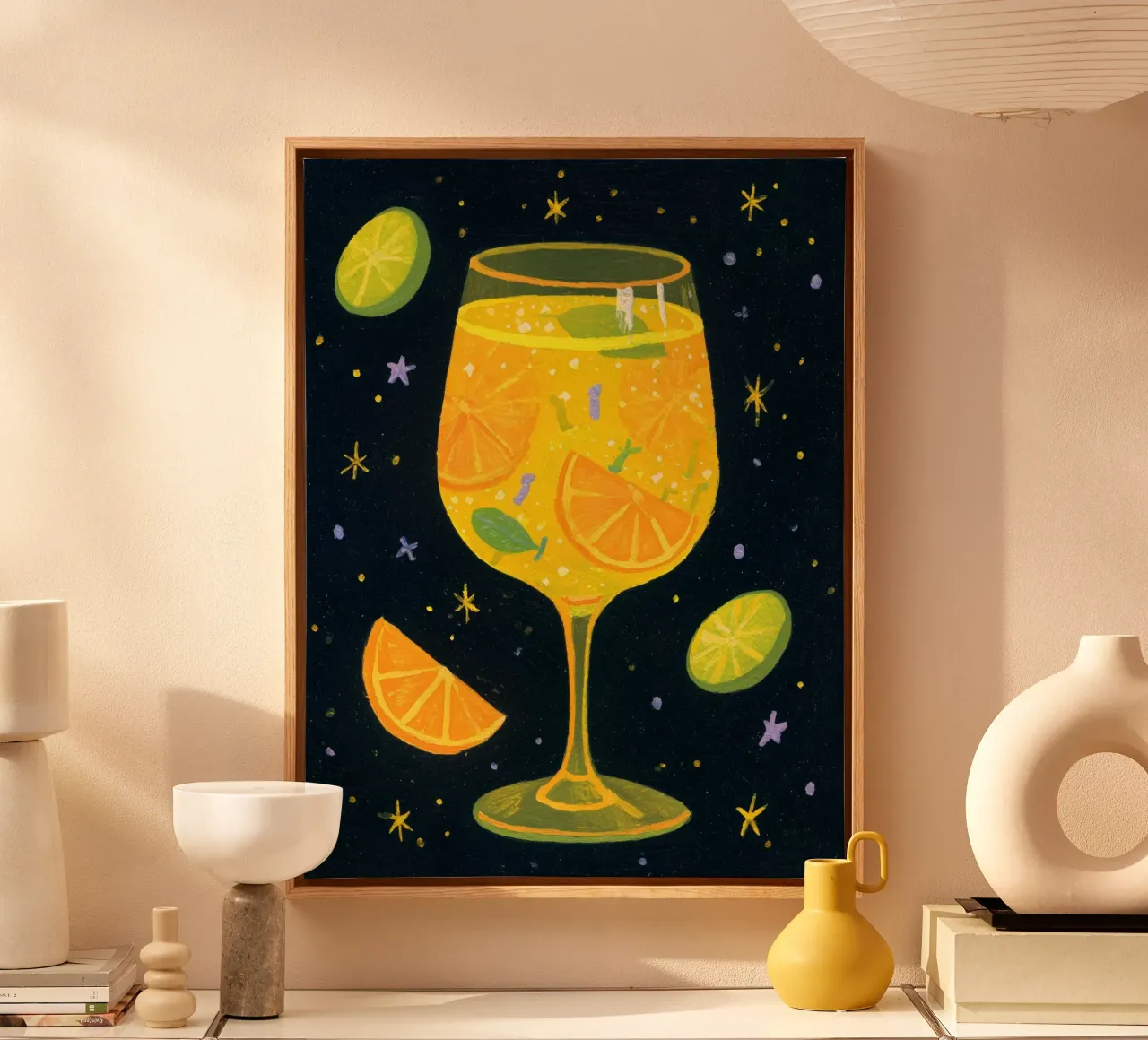 Limonata all'arancia tela con Cornice a cassetta da Art Center
