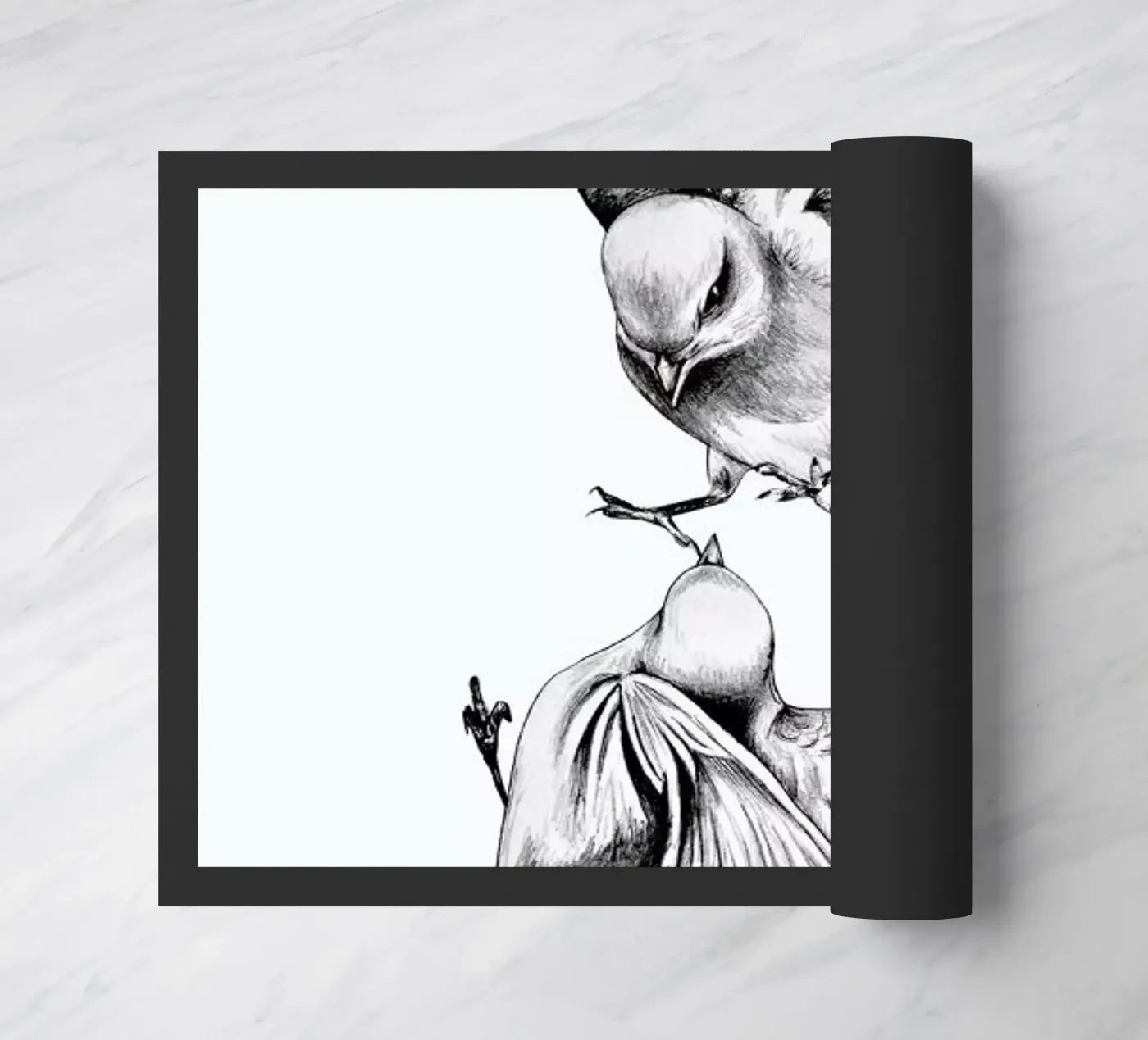 Birds doormat by Libby Watkins