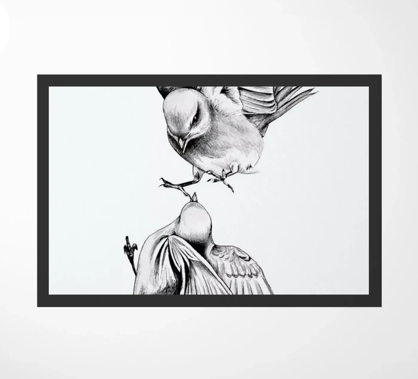 Birds doormat by Libby Watkins