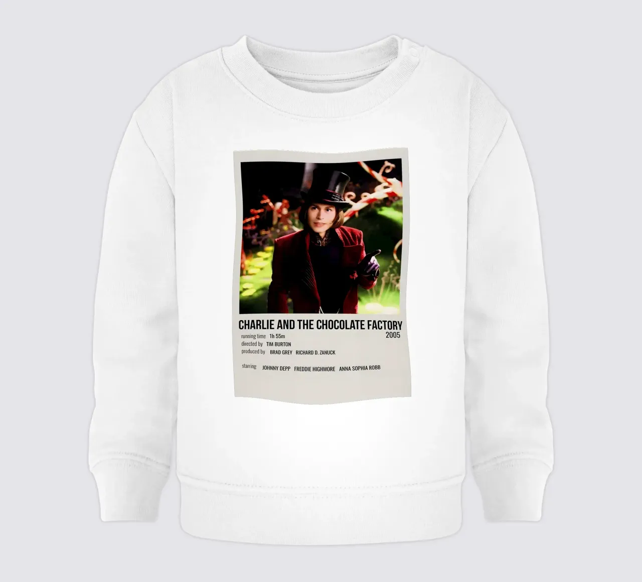 CHARLIE AND THE CHOCOLATE FACTORY 2005 baby sweatshirt van MVFminimalist