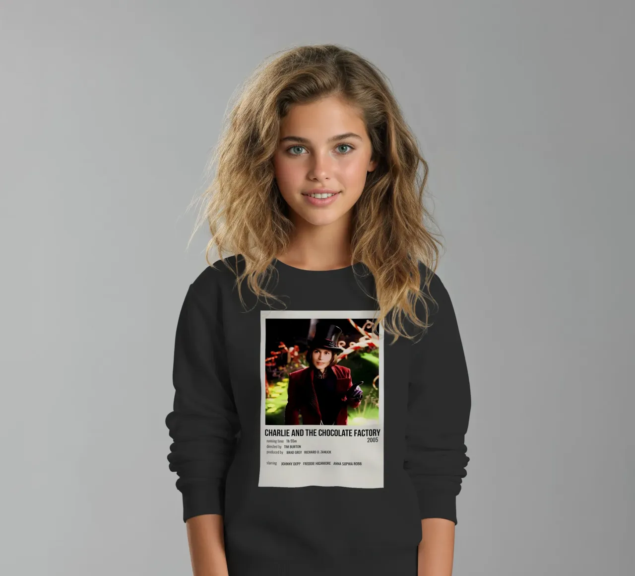 CHARLIE AND THE CHOCOLATE FACTORY 2005 felpa bambino da MVFminimalist