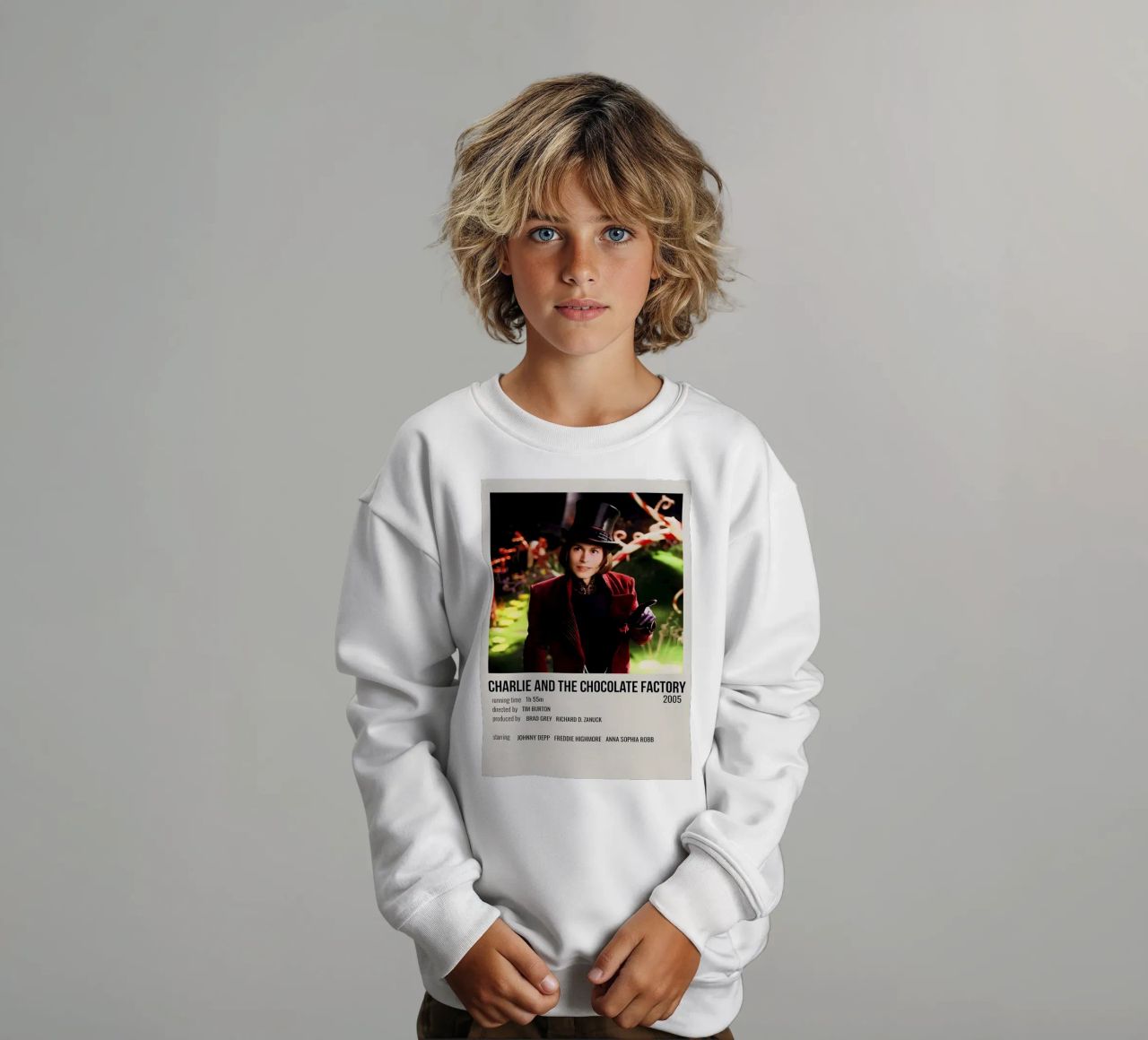 CHARLIE AND THE CHOCOLATE FACTORY 2005 felpa bambino da MVFminimalist