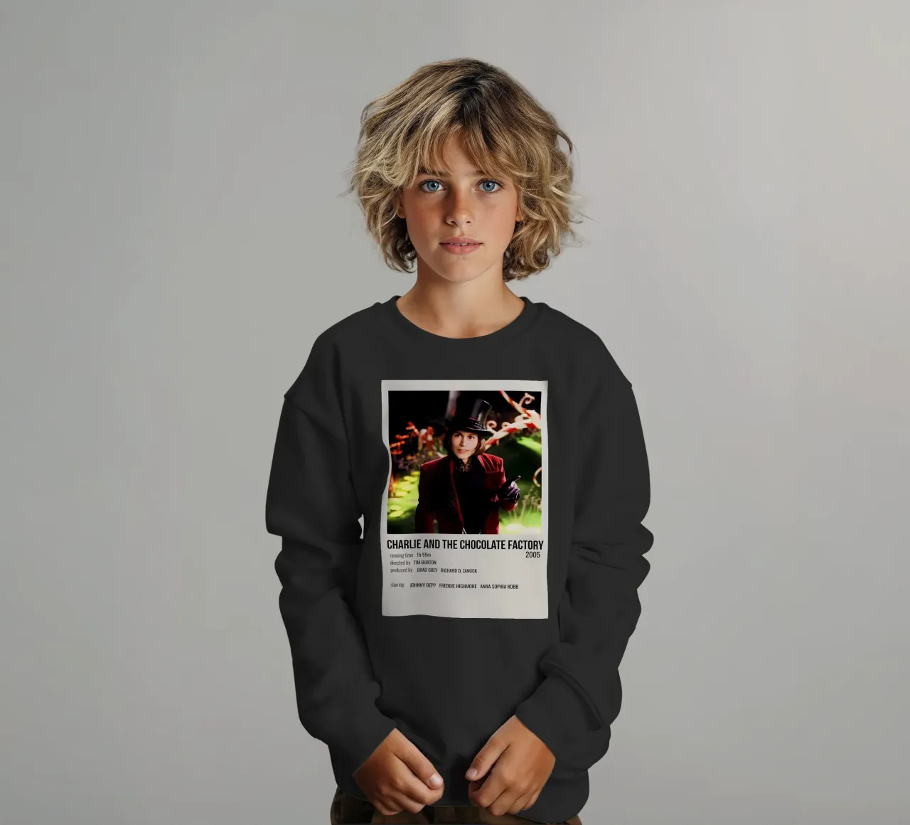 CHARLIE AND THE CHOCOLATE FACTORY 2005 felpa bambino da MVFminimalist