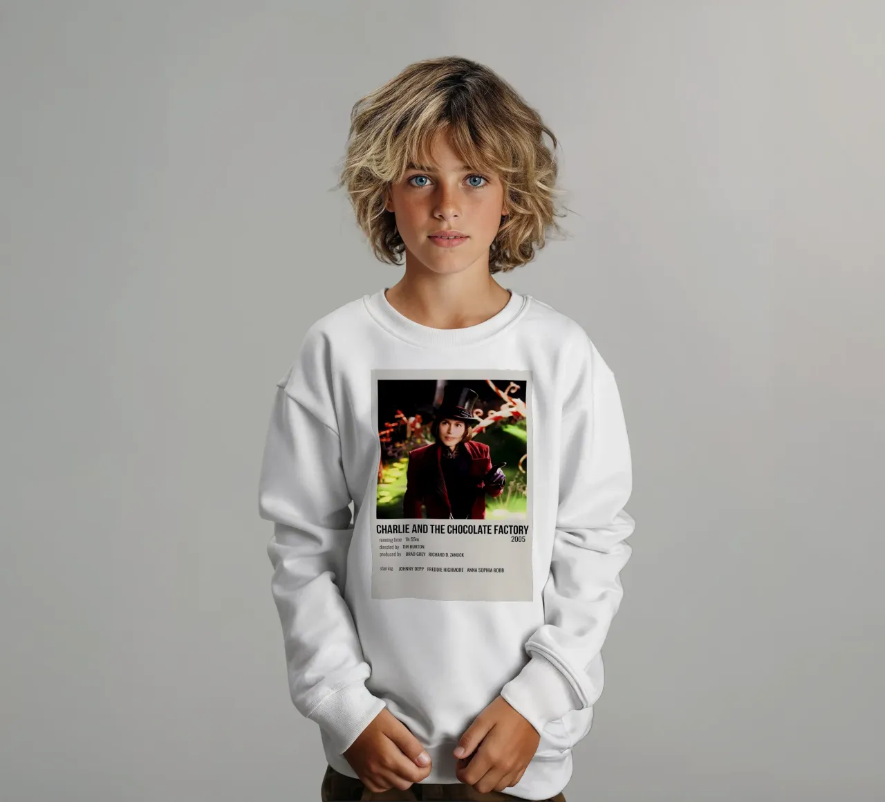 CHARLIE AND THE CHOCOLATE FACTORY 2005 felpa bambino da MVFminimalist