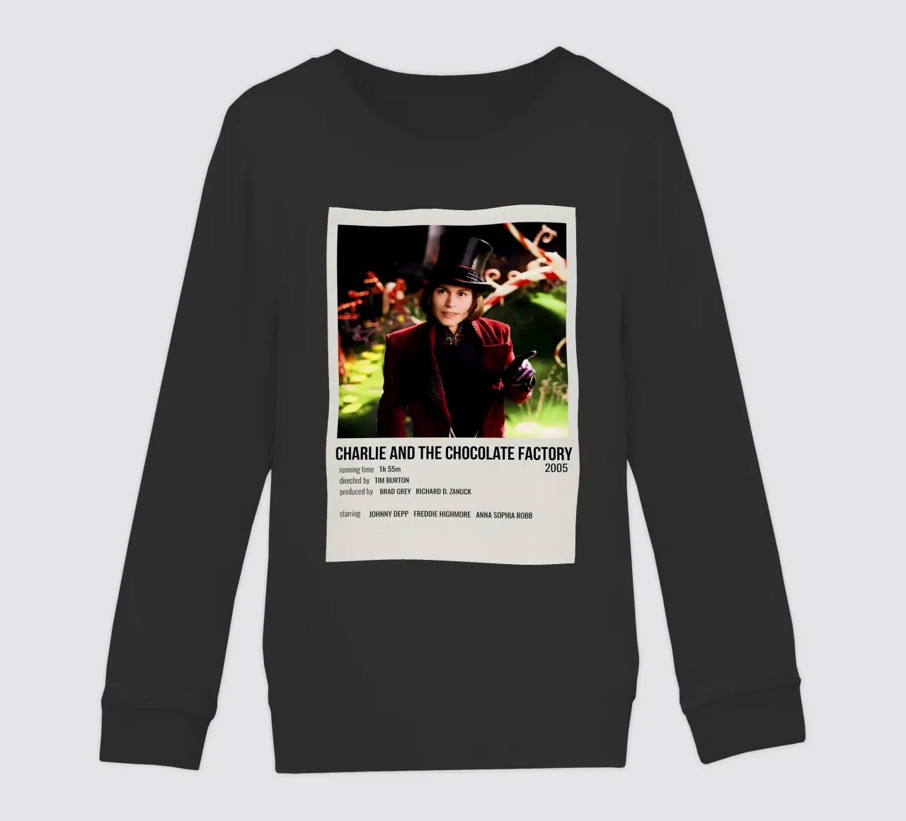 CHARLIE AND THE CHOCOLATE FACTORY 2005 felpa bambino da MVFminimalist