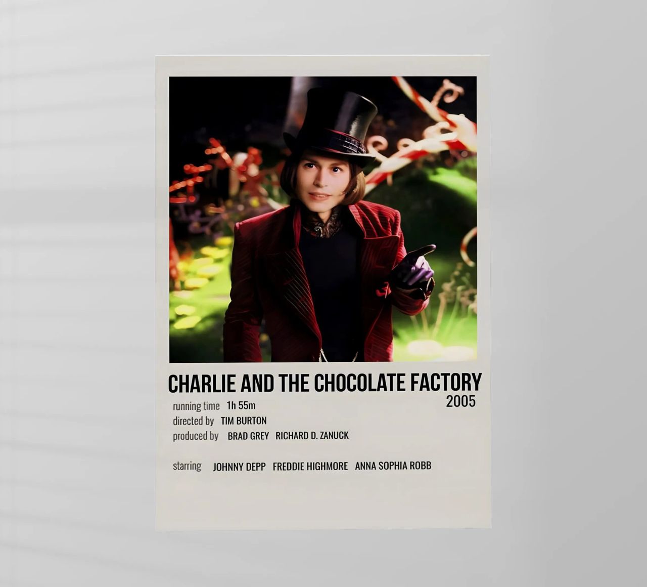 CHARLIE AND THE CHOCOLATE FACTORY 2005 pellicola backlit da MVFminimalist