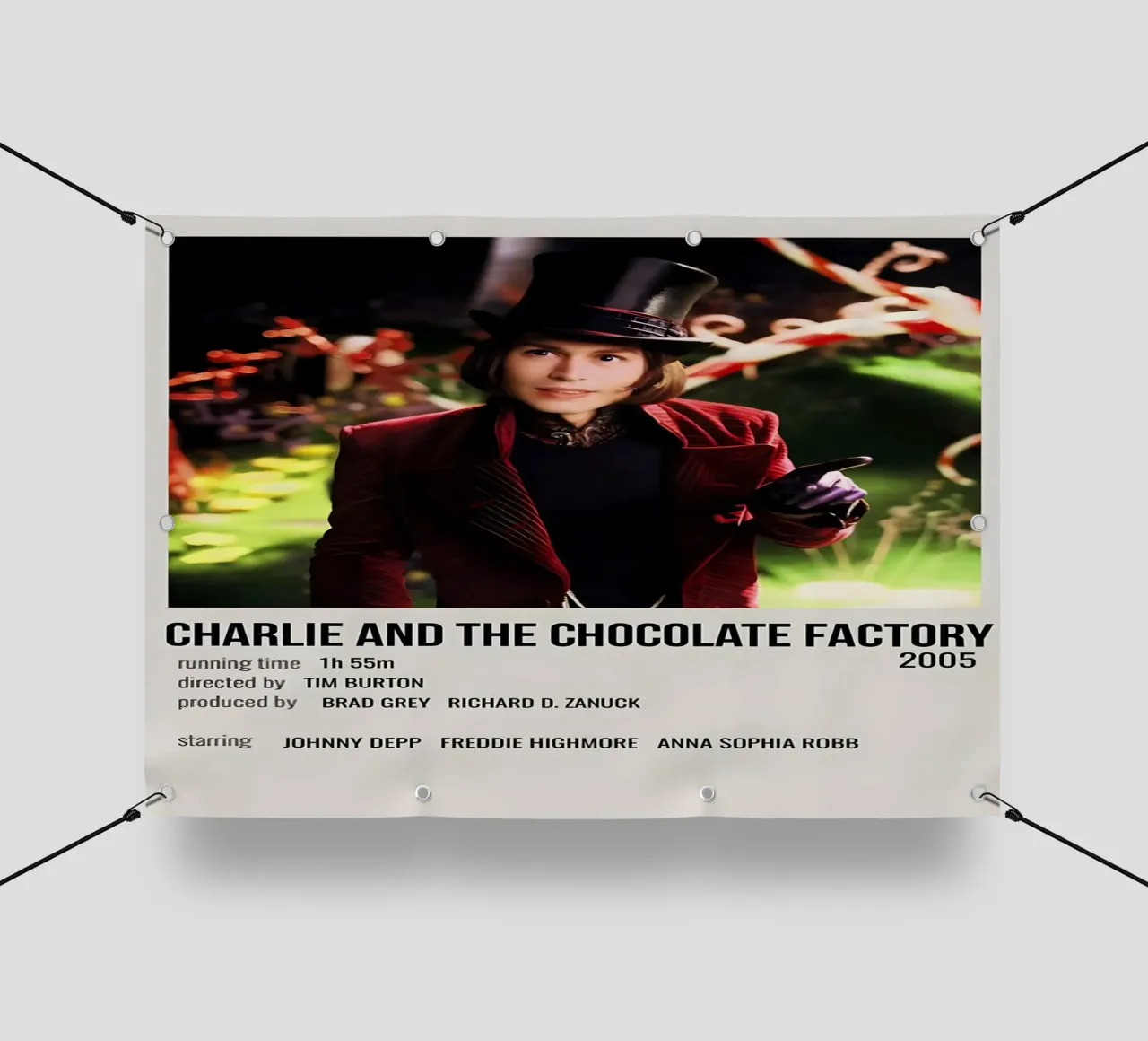 CHARLIE AND THE CHOCOLATE FACTORY 2005 telo in pvc da MVFminimalist