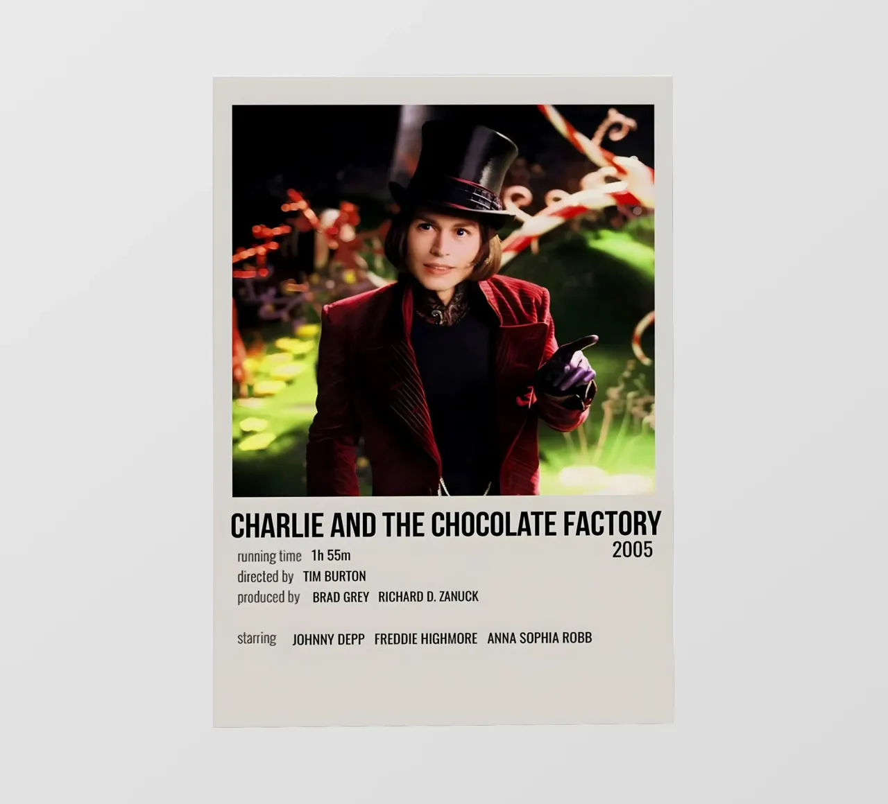 CHARLIE AND THE CHOCOLATE FACTORY 2005 telo in pvc da MVFminimalist