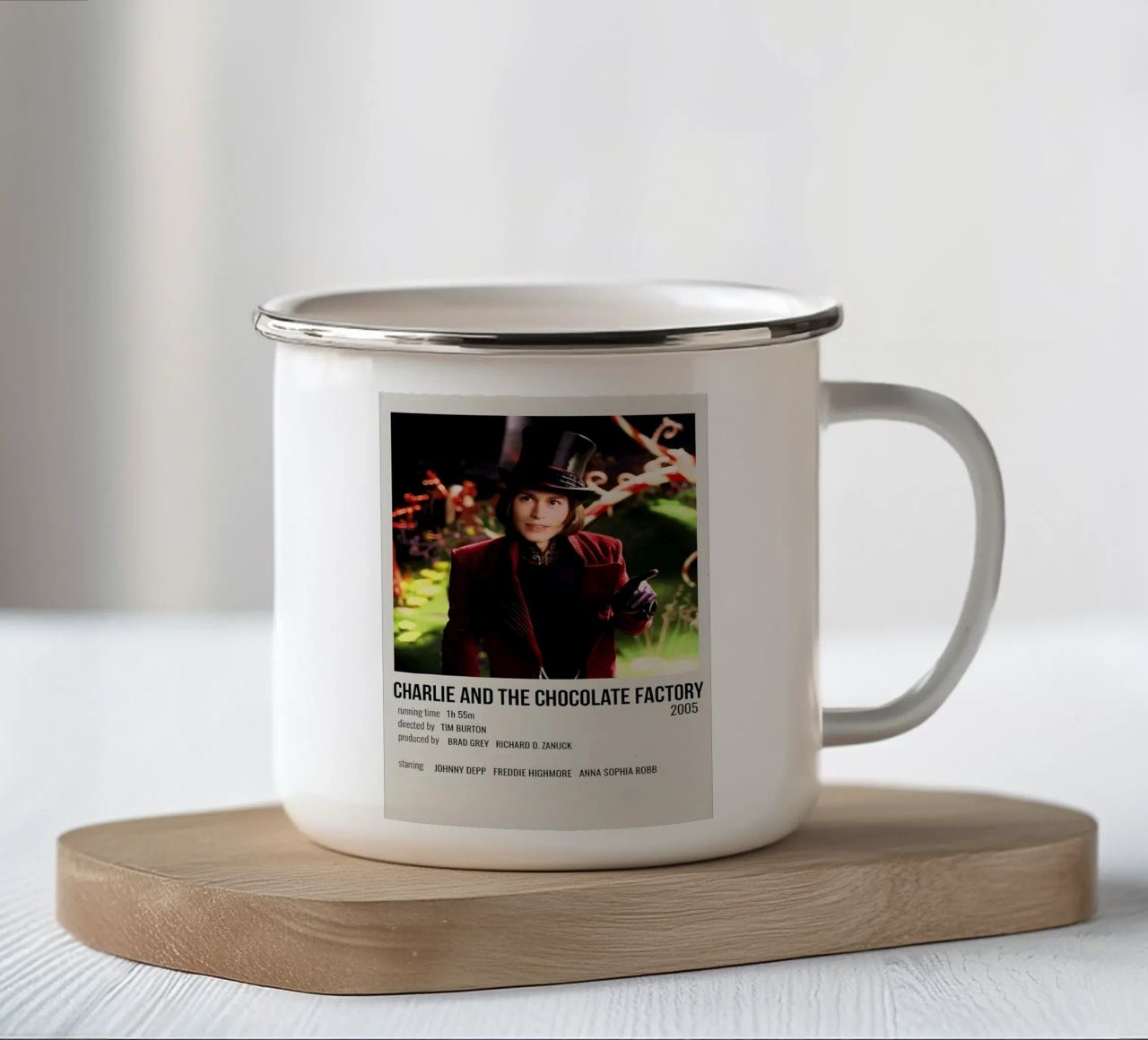 CHARLIE AND THE CHOCOLATE FACTORY 2005 tazza in smalto da MVFminimalist