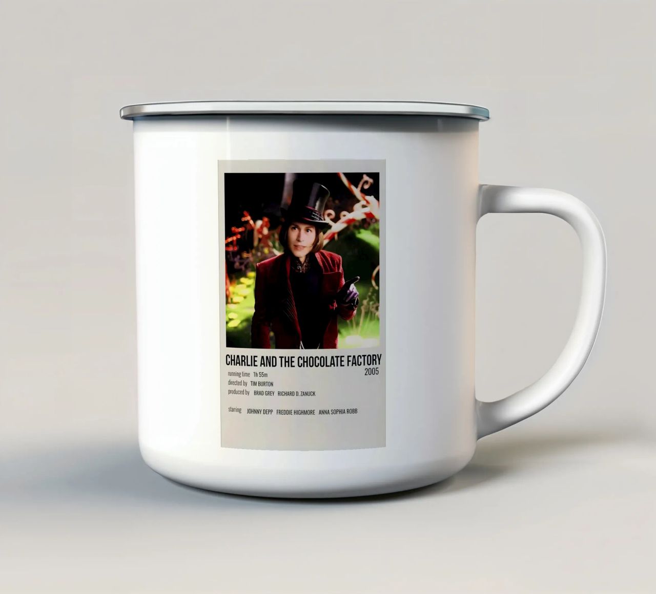 CHARLIE AND THE CHOCOLATE FACTORY 2005 tazza in smalto da MVFminimalist