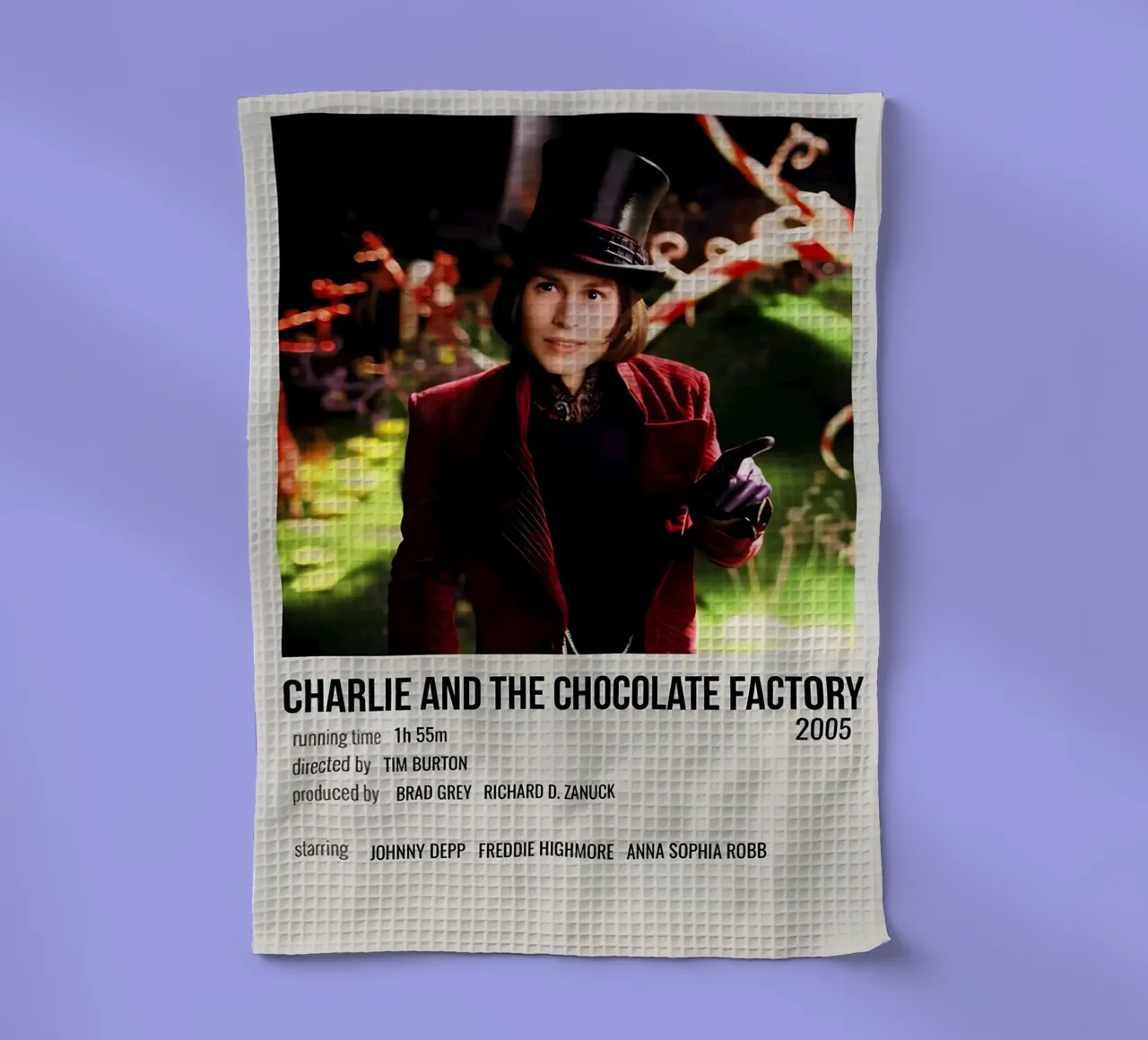 CHARLIE AND THE CHOCOLATE FACTORY 2005 torchon de MVFminimalist