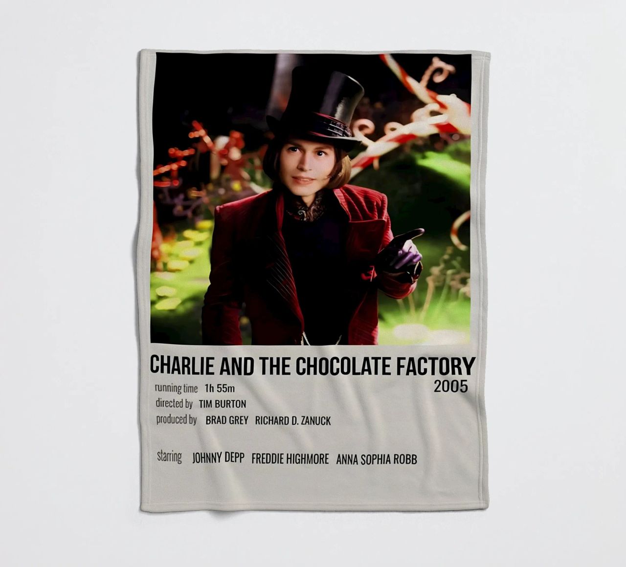 CHARLIE AND THE CHOCOLATE FACTORY 2005 coperta in pile da MVFminimalist