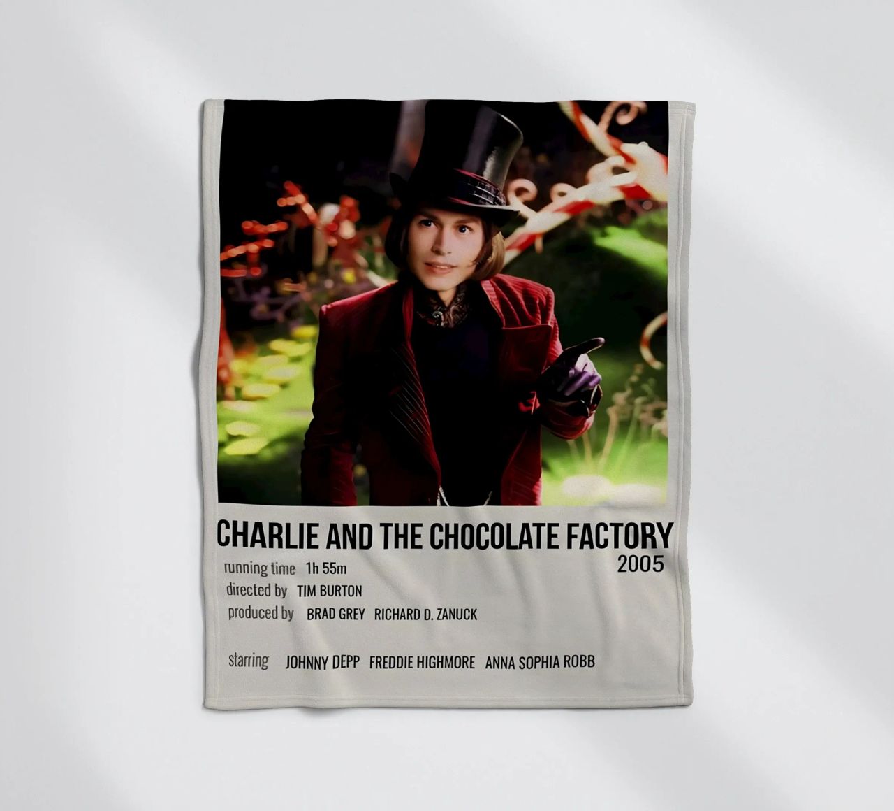 CHARLIE AND THE CHOCOLATE FACTORY 2005 coperta in pile da MVFminimalist