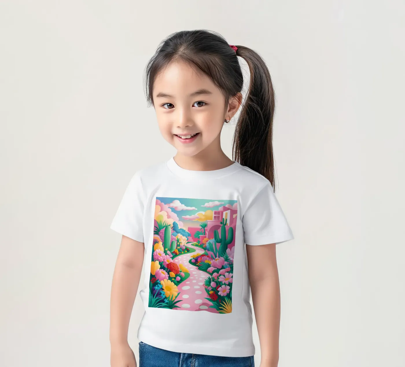 Polka Dot Path Kinder T-Shirt von Silk Palette