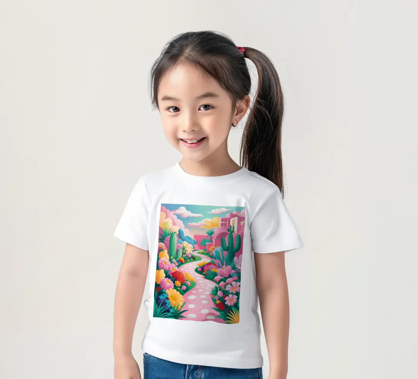 Polka Dot Path Kinder T-Shirt von Silk Palette