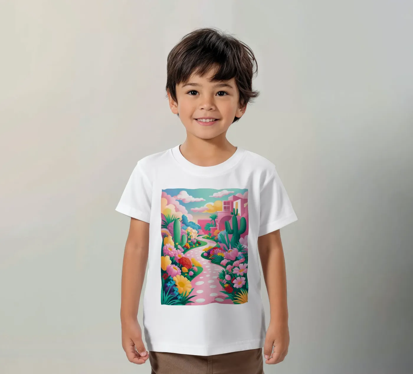 Polka Dot Path Kinder T-Shirt von Silk Palette