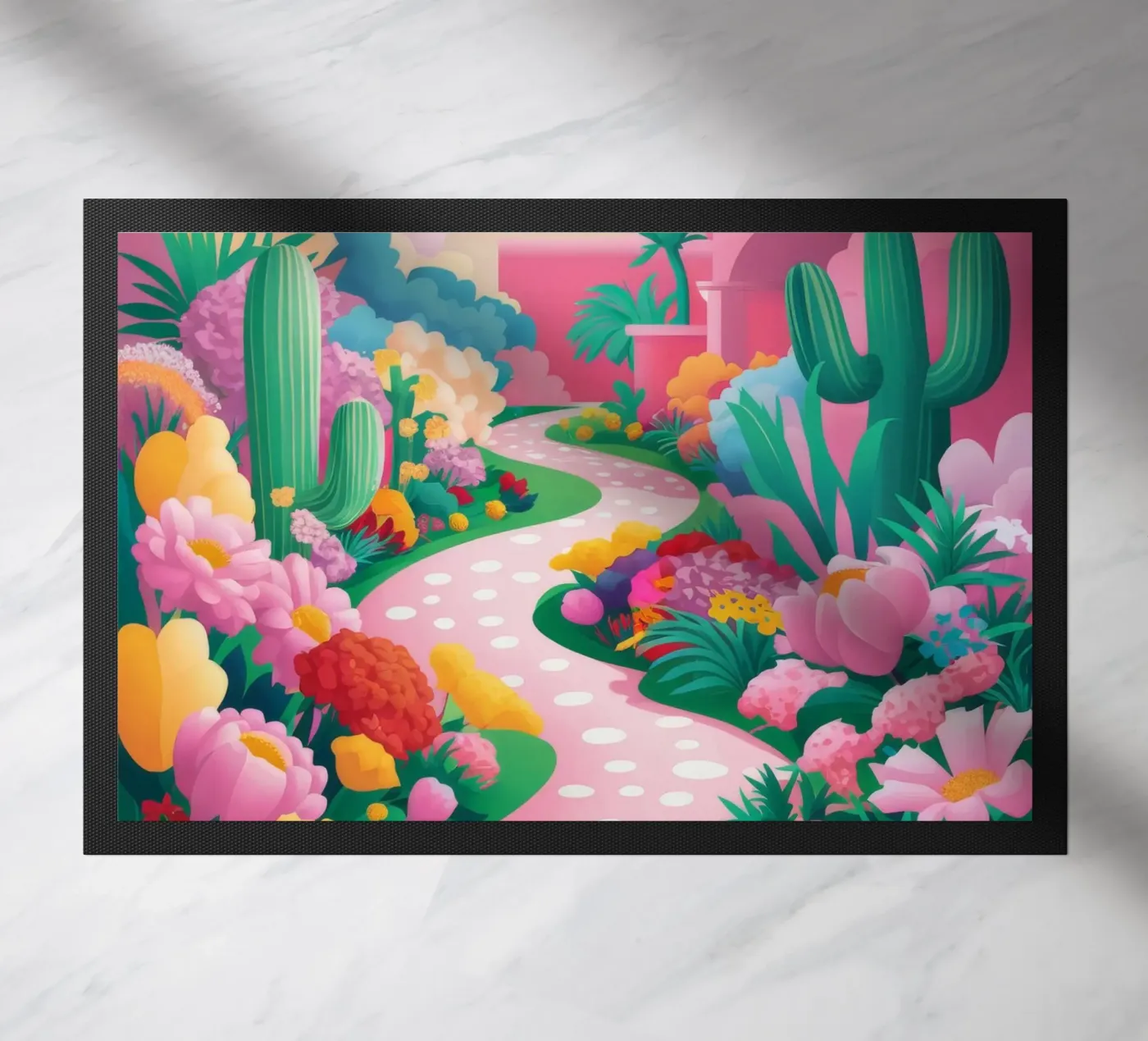 Polka Dot Path doormat by Silk Palette