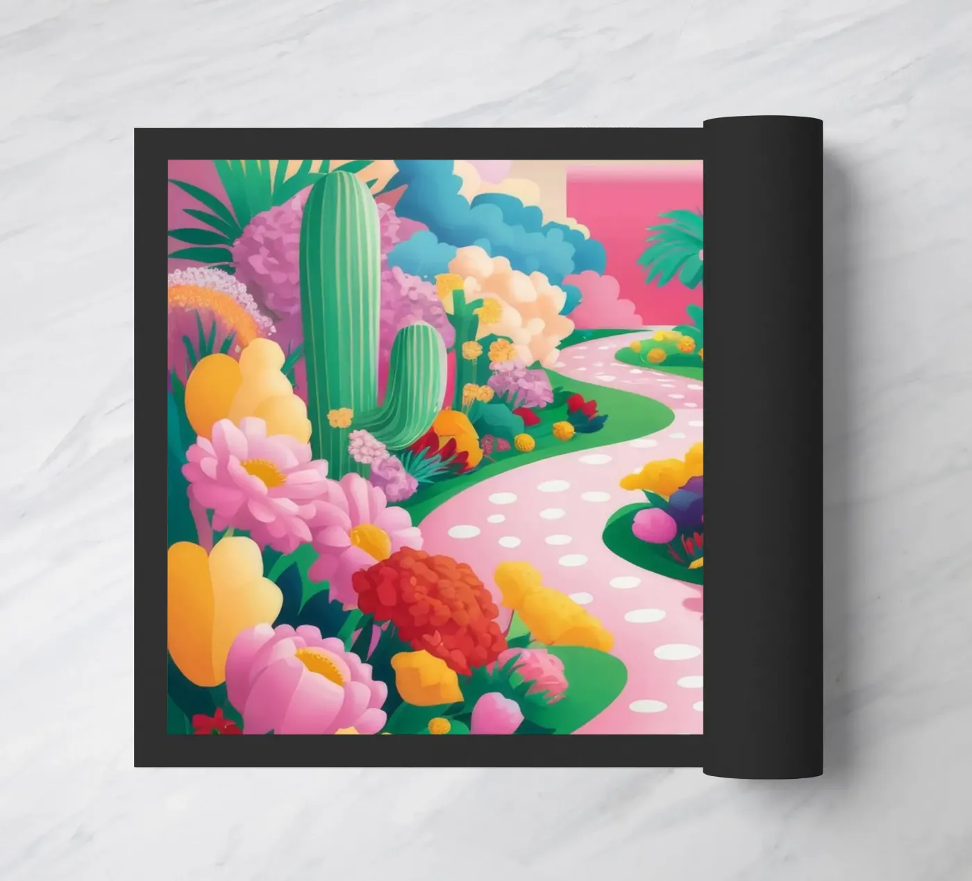 Polka Dot Path doormat by Silk Palette