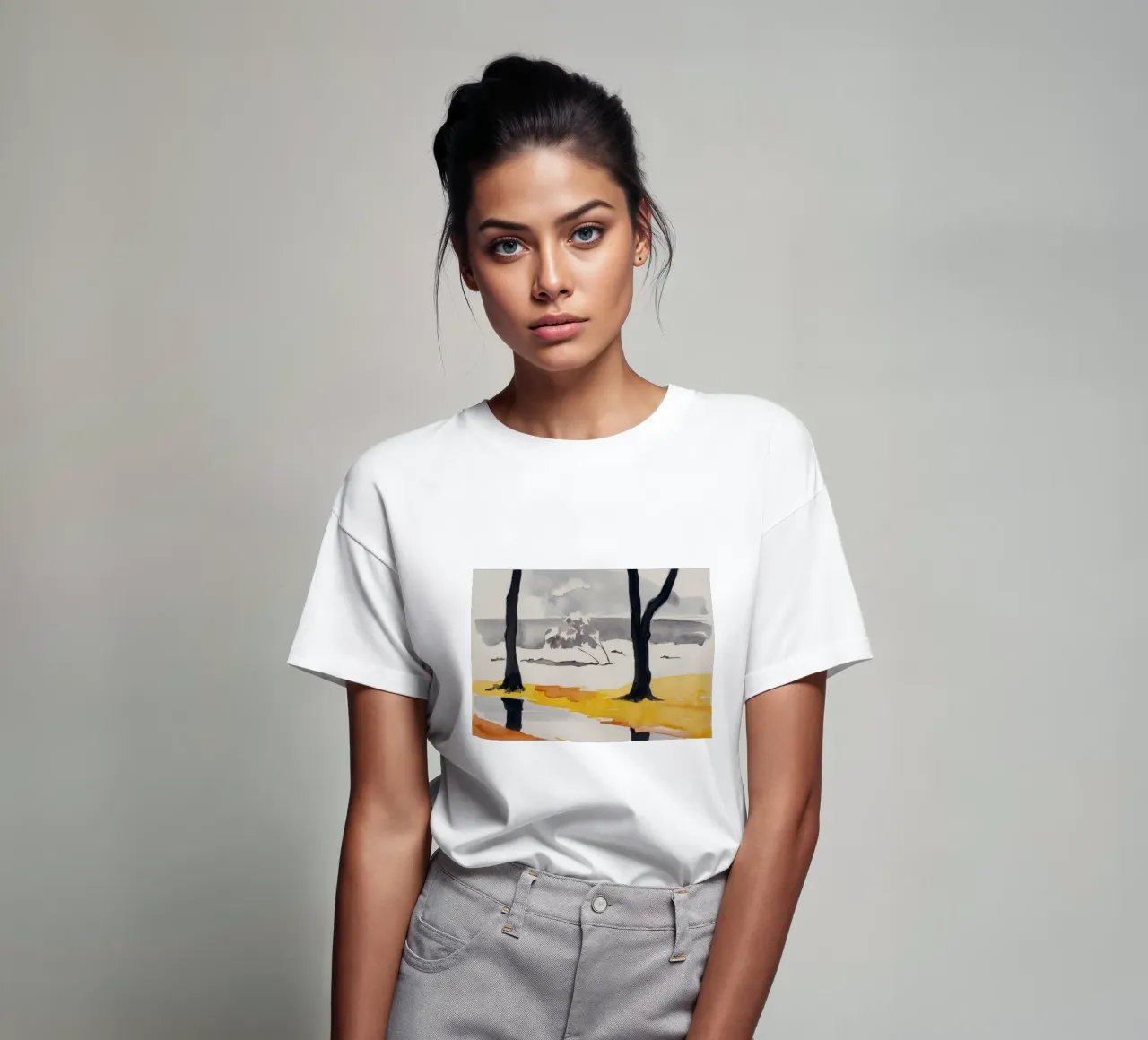 Alberi invernali riflessi t-shirt da Silk Palette