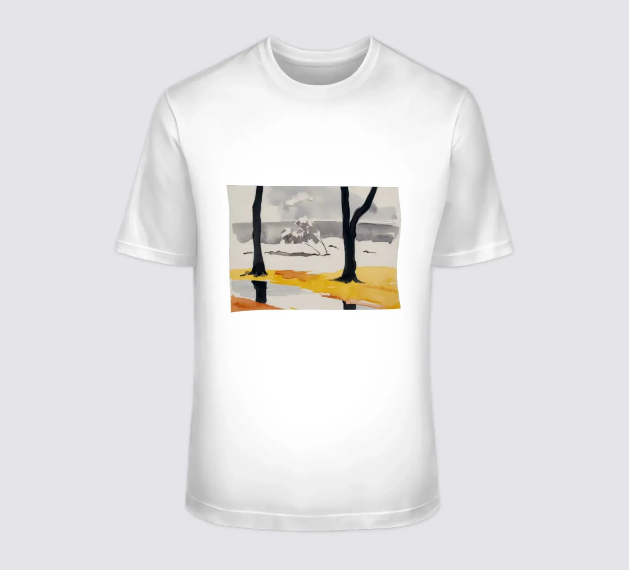 Alberi invernali riflessi t-shirt da Silk Palette
