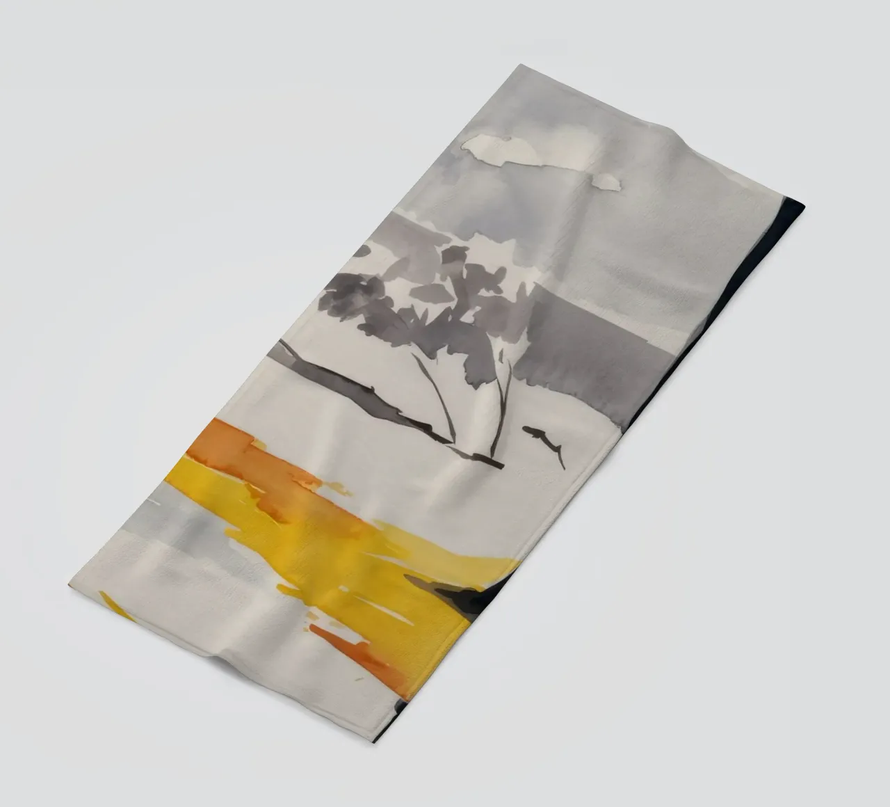 Alberi invernali riflessi telo mare da Silk Palette