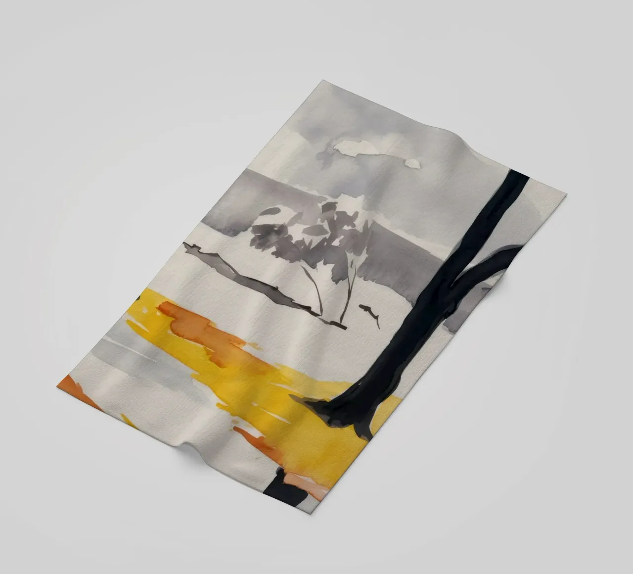 Alberi invernali riflessi telo mare da Silk Palette