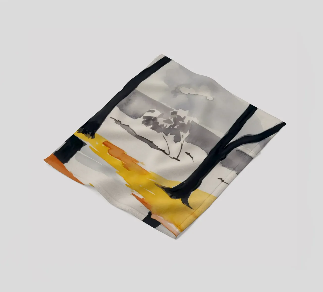 Reflected Winter Trees fleecedeken van Silk Palette