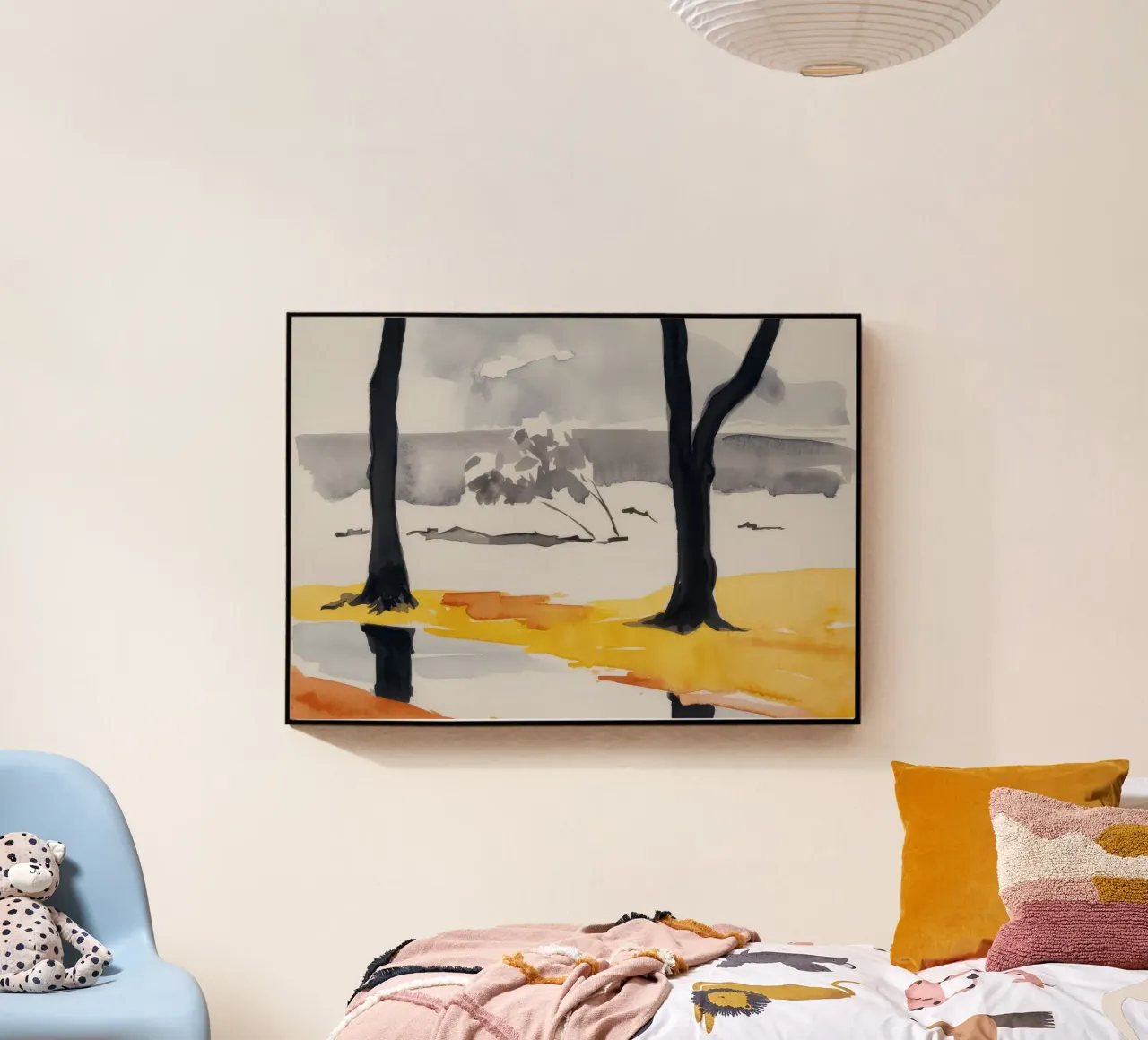 Reflektierte Winterbäume Acryl-Glas von Silk Palette