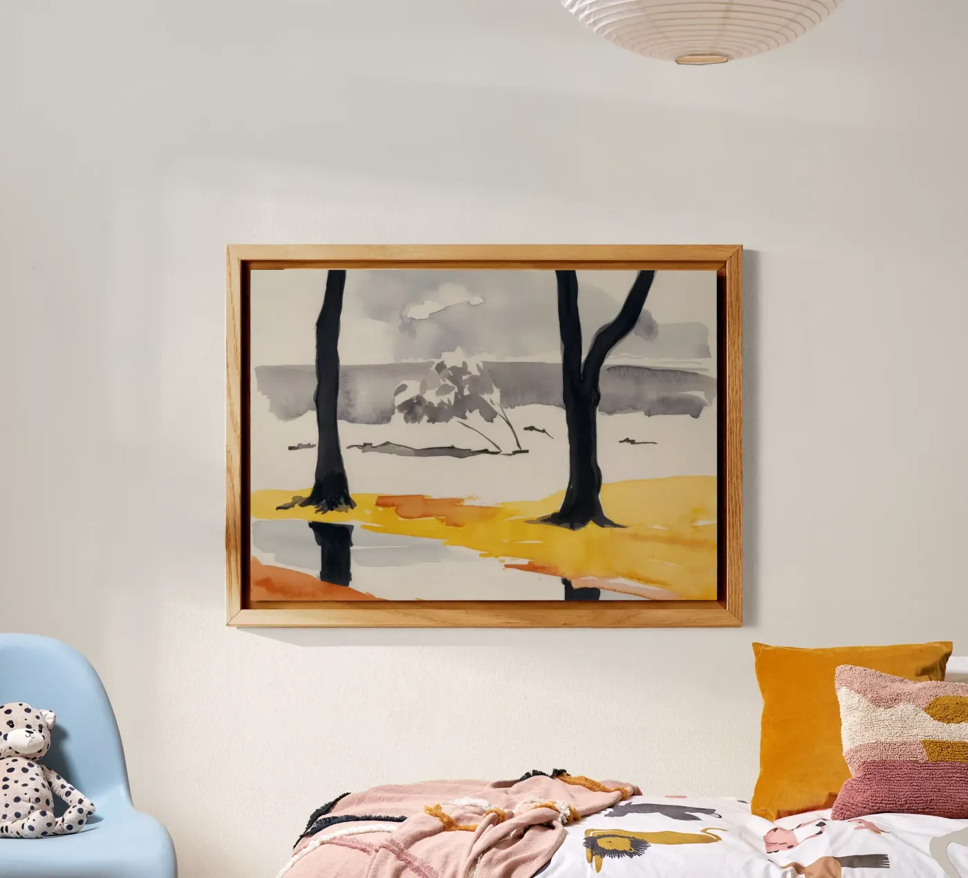 Reflected Winter Trees forex plate by Silk Palette