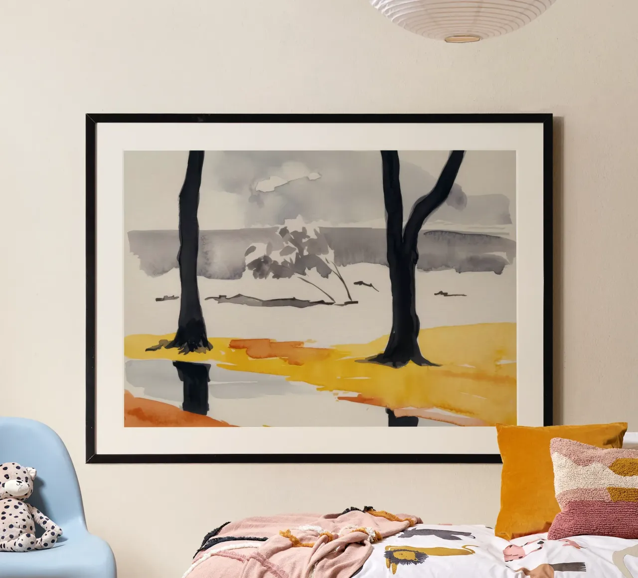 Reflected Winter Trees poster by Silk Palette