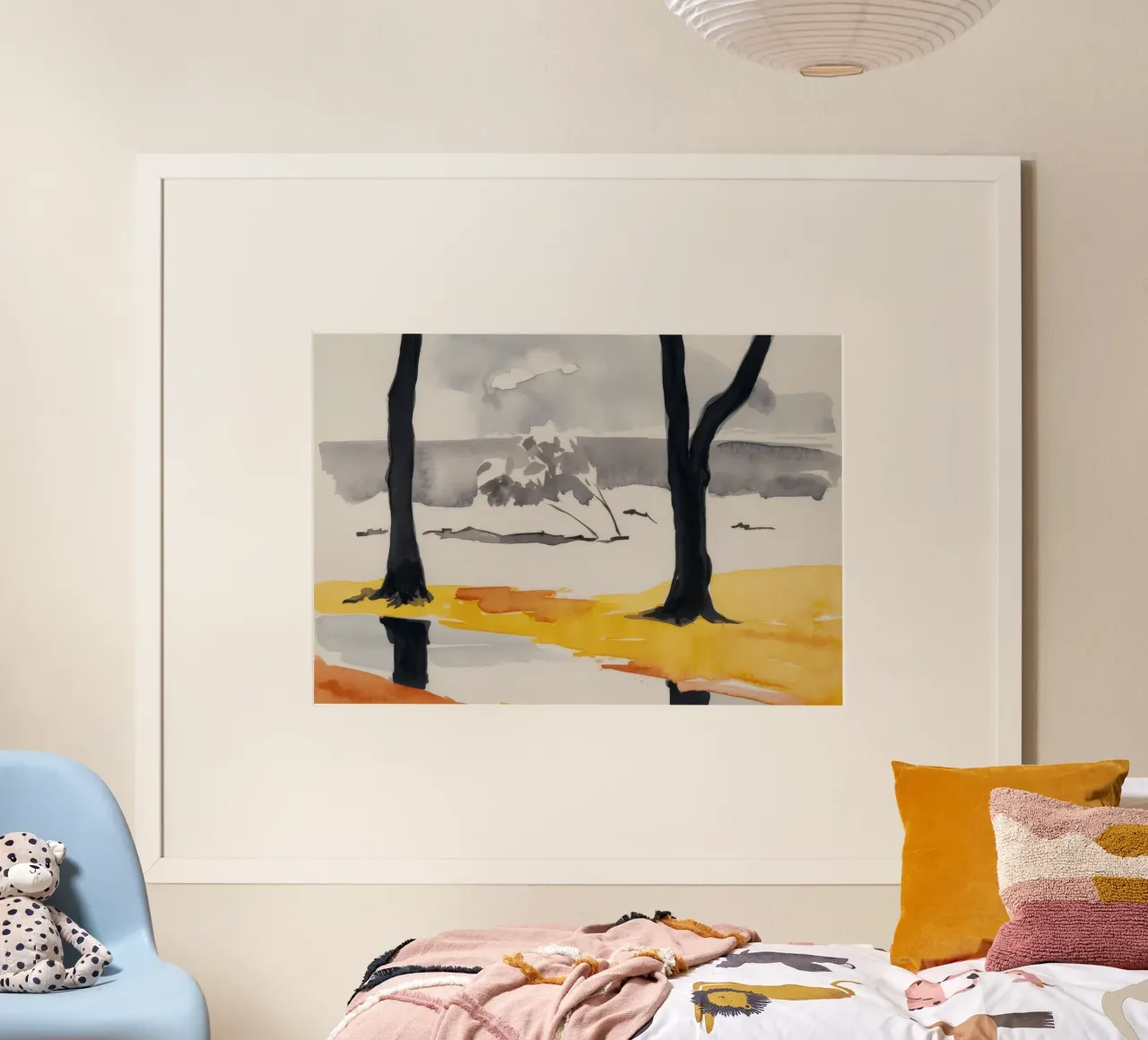 Reflected Winter Trees poster by Silk Palette