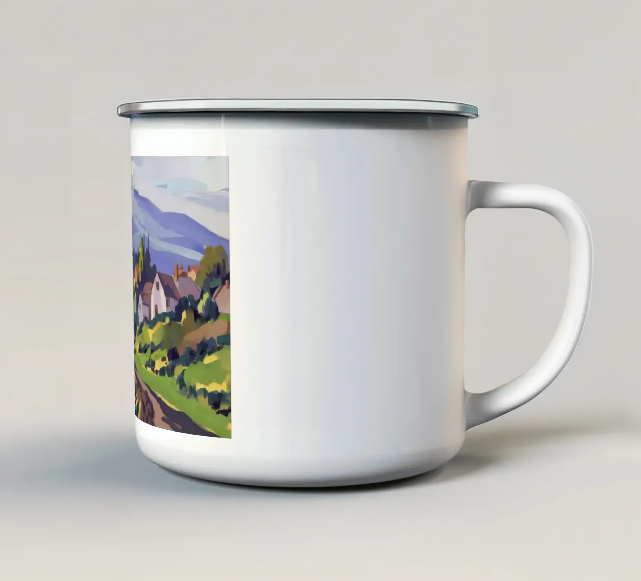 Cluster Villaggio Hilltop tazza in smalto da Celestial Harmony