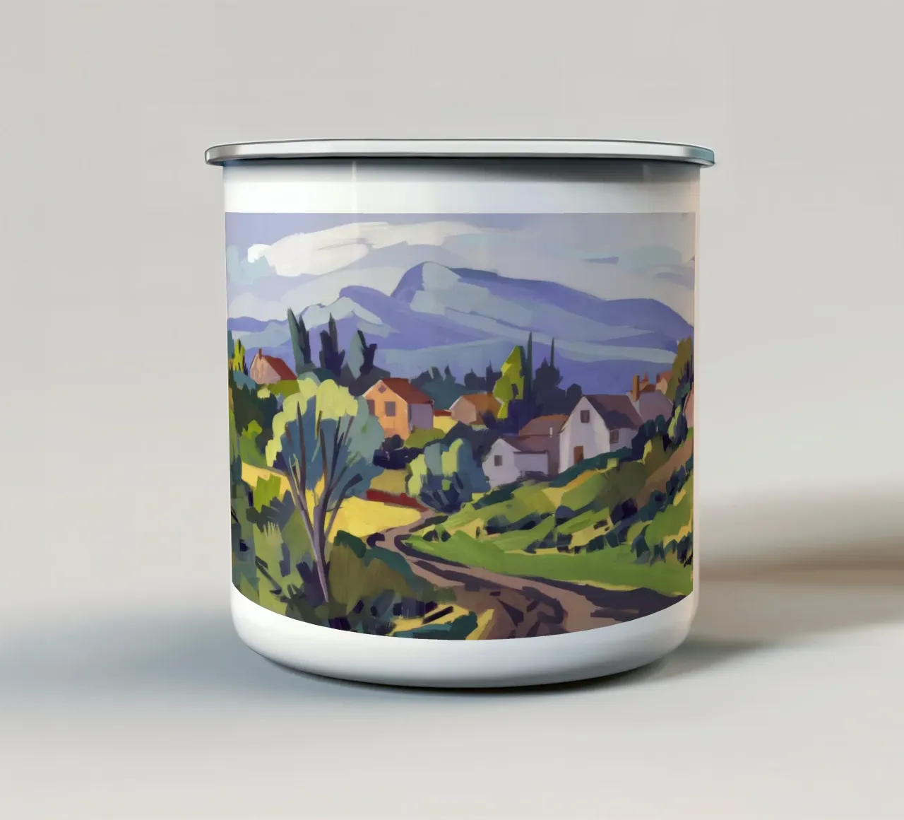 Cluster Villaggio Hilltop tazza in smalto da Celestial Harmony