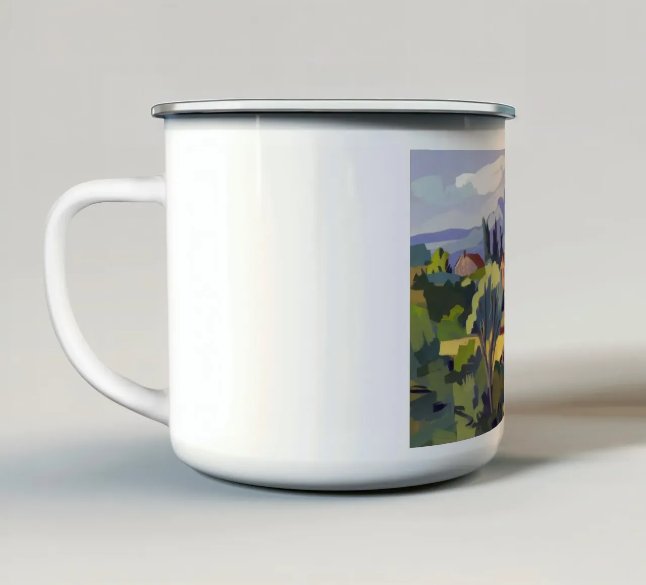 Cluster Villaggio Hilltop tazza in smalto da Celestial Harmony
