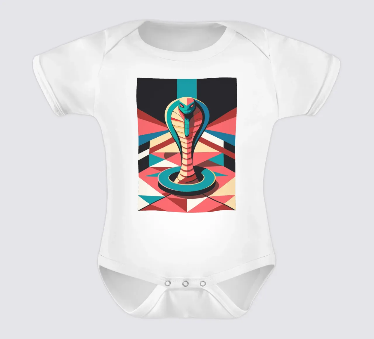 cobra slang vector kunst tekening babyrompertje korte mouwen van alghonee