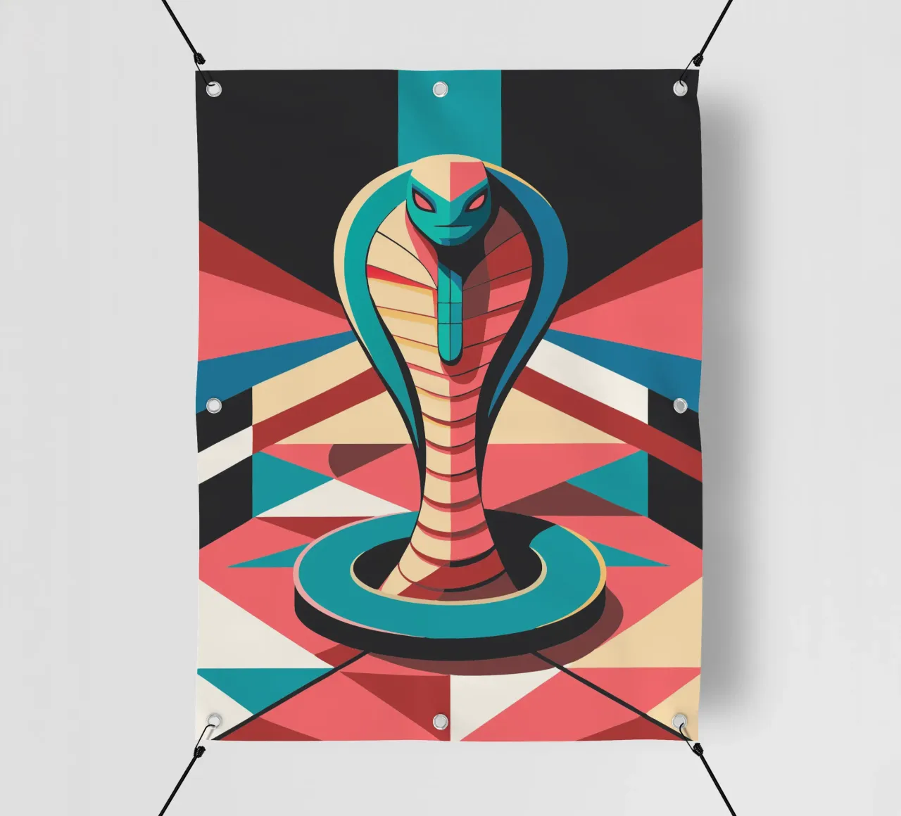 cobra slang vector kunst tekening pvc-zeil van alghonee