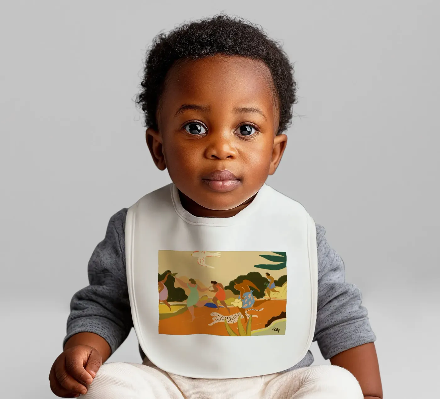 Onwards baby bib by Arty Guava