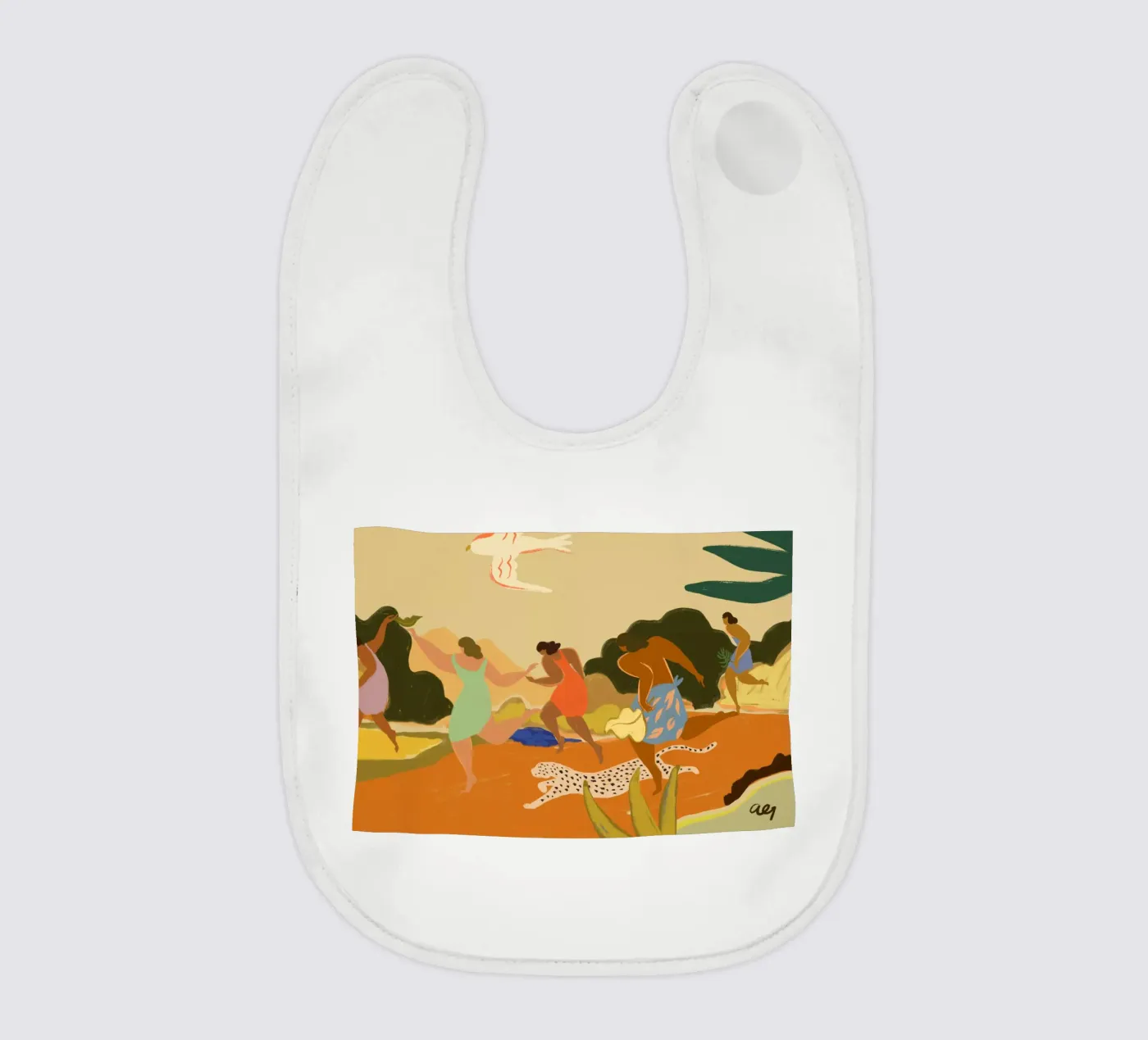 Onwards baby bib by Arty Guava