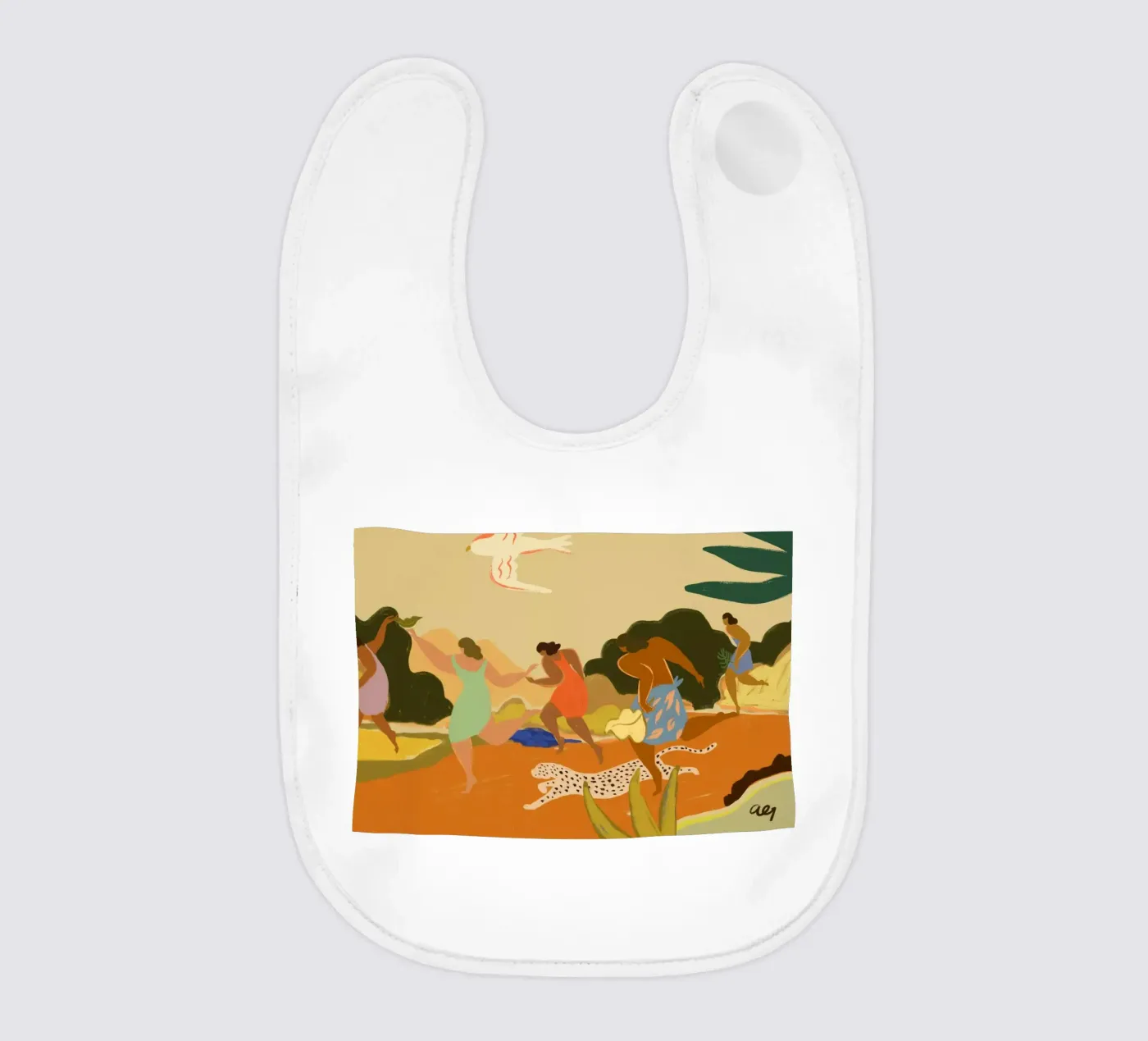 Onwards baby bib by Arty Guava