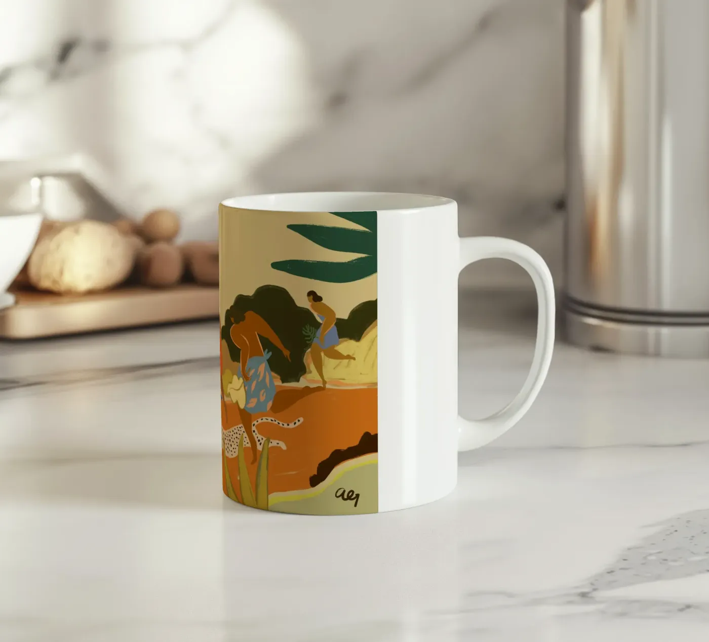 Onwards ceramic mug by Arty Guava