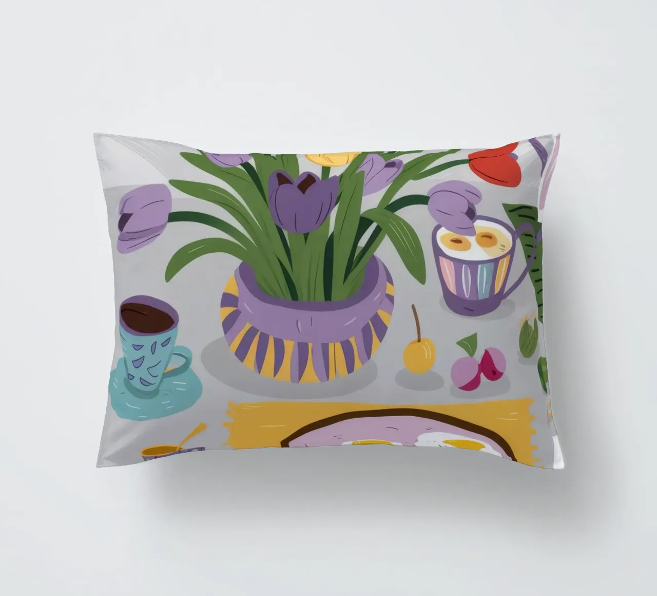 Sunny Side Up Stillness decorative cushion by Silk Palette