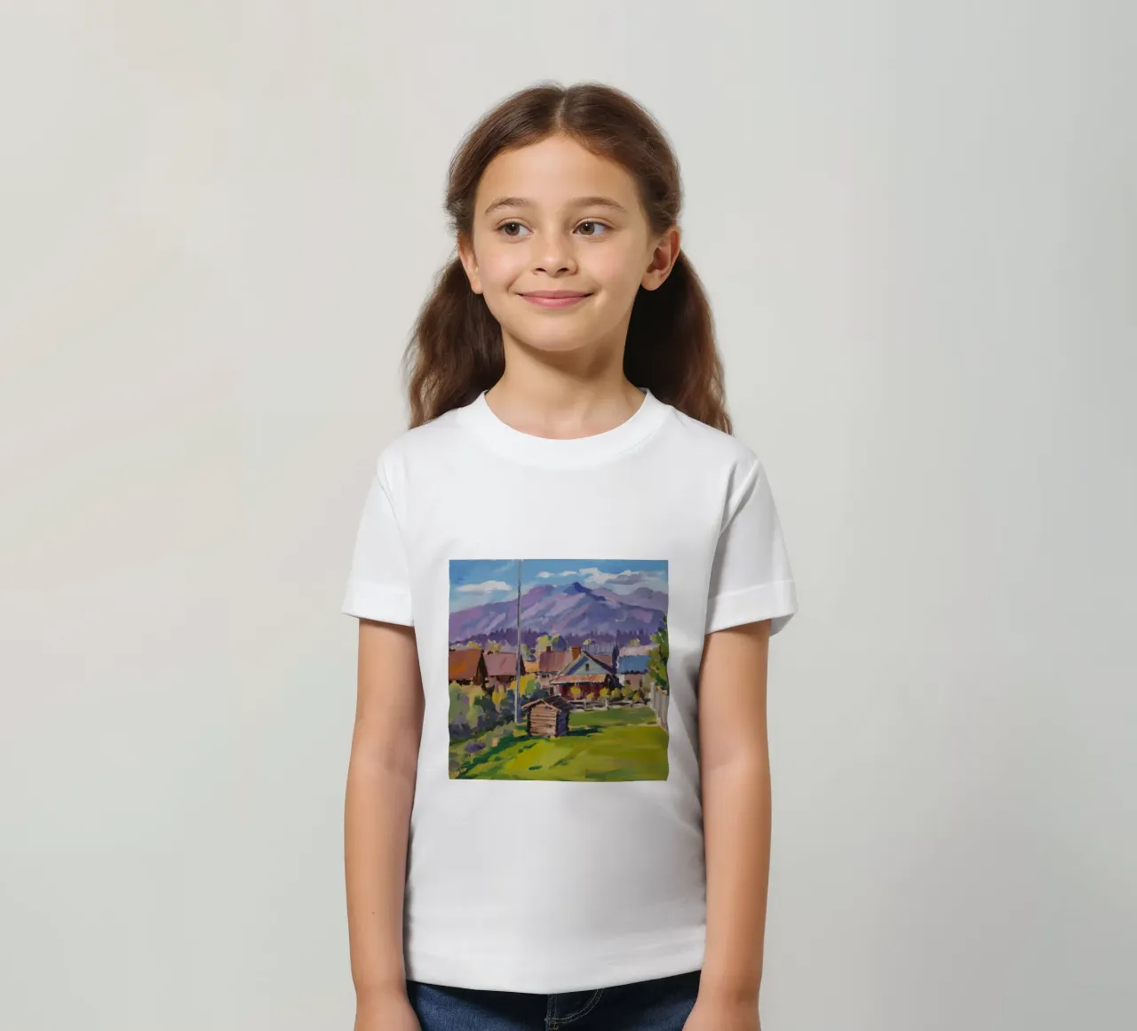 Rustikaler Bergpfad Kinder T-Shirt von Celestial Harmony