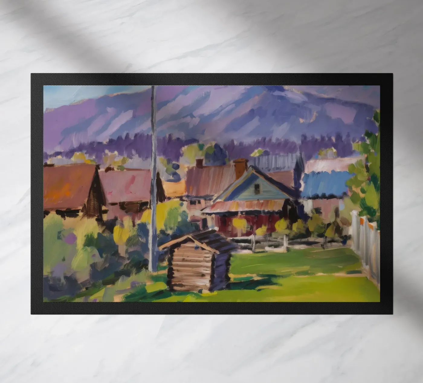 Rustic Mountain Stead Fußmatte von Celestial Harmony